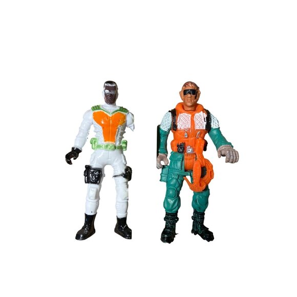 Action Figures and Orange Jeep Push Toy With Mounted Accessory - Picture 8 of 8